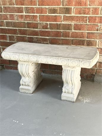 Decorative Concrete Outdoor Garden Bench